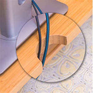 Kệ Đỡ Màn Hình Bằng Gỗ Tre, Kệ Để Máy Tính Bàn, Máy Tính Xách Tay, Có Thể Điều Chỉnh, Kèm Ngăn Kéo - Product Image 5