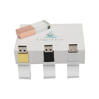 Flashdisk Kaca Kristal Custom Grosir untuk Fotografi, Kotak Kemasan Ringan, USB Memory Stick, China 2.0 3.0 2 Gb 4Gb 8Gb 16Gb