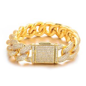 OUGEPHELI - Collar Cubano de 17 mm y 4 Filas con Circonitas Cúbicas, Estilo Hip Hop, Cadena Cubana, Eslabones Cubanos, Collar Miami - Product Image 2