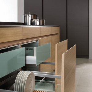 Tengce Contemporary Black European Luxury Solid Wood Custom-Made Lacquer <b>Kitchen</b> <b>Cabinet</b> Modern <b>Kitchen</b> Furniture <b>Pantry</b> <b>Cabinet</b> - Product Image 6