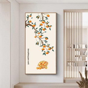 Nuova Decorazione Murale in Stile Cinese con Piante e Fiori 'Tutto Va Come Vuoi', Ispirata al Feng Shui, per Ingresso - Product Image 4