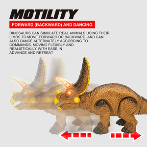 Juguetes de dinosaurios con control remoto que imitan la marcha y los sonidos, dinosaurio triceratops con movimiento de cabeza, <span class=keywords><strong>juguete</strong></span> <span class=keywords><strong>robot</strong></span> para regalos de cumpleaños - Product Image 4