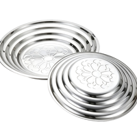 Plateau alimentaire en acier inoxydable poli 410 à motif tournesol, écologique, très vendu, exporté vers le Moyen-Orient par l'usine ZESHENG