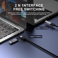 Carte de capture vidéo compacte USB3.0/USB C en alliage d'aluminium, 1080P 60fps, enregistreur vidéo et audio en temps réel, caméra, streaming, ordinateur portable