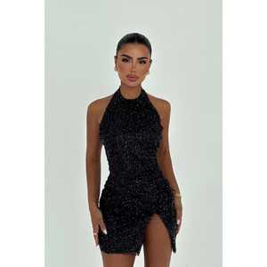 Robe de soirée mini Nateba en noir - Product Image 3