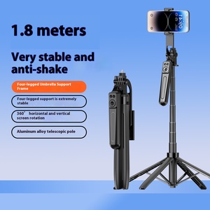 A17 Portable 360 Rotação Selfie Stick ABS AIloy Controle Remoto Sem Fio Recarregável Estável Tripé para Live Streaming Dobrável - Product Image 4