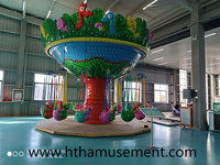 Manèges de chaises volantes en forme de dinosaure, en fibre de verre et acier, pour aire de jeux, jardin d'enfants, parc d'aventure public, parc sportif, extérieur