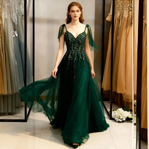 Verde smeraldo Plus Size abito da sera con strascico Sweep-elegante abito da dea <span class=keywords><strong>per</strong></span> il Gala - Product Image 5