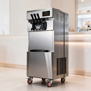 High Output Three Flavor Soft Serve <b>Ice</b> Equipment Food Grade Material for Restaurant Fast Food Outlet Dessert Making - Product Image 1