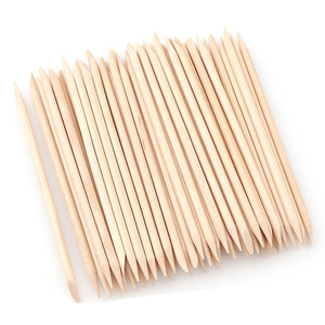 100 bâtonnets à double extrémité pour repousser les cuticules, bâtonnets en bois d'oranger pour manucure, outil de nettoyage des peaux mortes et de suppression des strass - Product Image 3