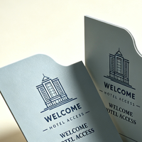 Hotel-Schlüsselkartenhülle mit individuellem Logo-Druck auf dickem Premium-Papier, Heißprägung in Gold oder Silber, für maßgeschneiderte Größenanfertigung