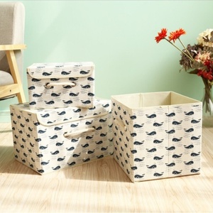 Caja Organizadora de Ropa Plegable de Algodón y Lino Estilo Japonés, Directo de Fábrica, Tapa Reforzada, Capacidad 20L-30L, Antipolvo - Product Image 6
