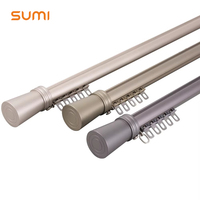 Tringle à rideau moderne en aluminium, rail de rideau coulissant super lisse et silencieux, ensemble de tringles décoratives pour fenêtres, vente en gros usine
