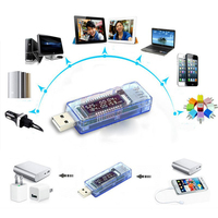 Probador de prueba de potencia móvil de capacidad de alimentación USB Medidor de voltaje y corriente USB Probador de capacidad de batería Medidores de corriente de voltaje