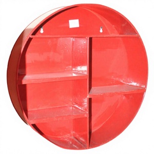 Indoor Display Multifunctional Organizer Shelve Storage <b>Rack</b> Round Shape Metal Red Coated Office Shelve at Competitive Price - Product Image 1