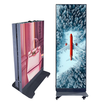 Schermo LED Pieghevole P2.5 ad Alta Luminosità, Segnaletica Digitale Portatile con Giunzione Senza Soluzione di Continuità per Negozi e Mostre