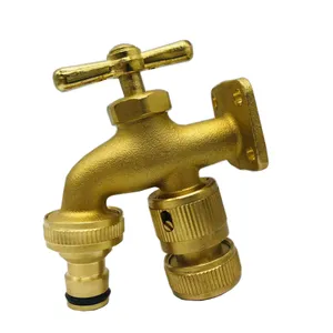 1/2" China Factory Brass Bib Wall Mounted Hose Faucet Garden water tap With Nipple