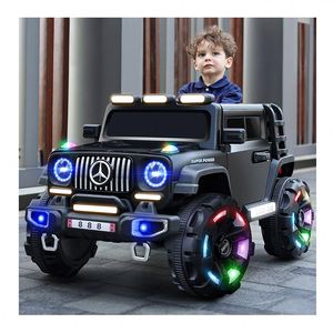 รถยนต์ไฟฟ้าสำหรับเด็ก ขับเคลื่อนสองล้อ มอเตอร์ 390 พร้อมไฟ LED ภายนอก แบตเตอรี่ 12V7Ah พวงมาลัย ระบบเล่น MP3 ห้องโดยสารขนาดใหญ่ สำหรับเด็กอายุ 3-12 ปี 4 - Product Image 1