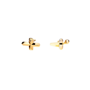 Pendientes de Cruz de Acero Inoxidable 316L con Baño de Oro PVD, Joyería de Moda Sostenible y Resistente - Product Image 2