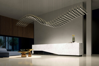 Lustre moderne en forme de gouttelettes d'eau pour hôtel restaurant chambre cuisine petite hauteur réglable