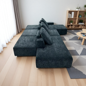 カスタムメイド 張地 セクショナルソファセット リビングルーム家具 北欧モダンデザイン 高級工場製 快適 - Product Image 6