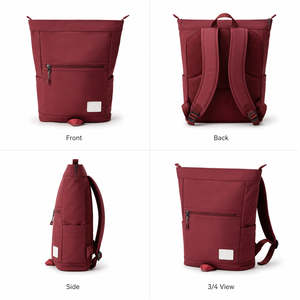 Sac à dos pour ordinateur portable imperméable à enroulement, grande capacité, pour voyages d'affaires, sac d'ordinateur portable 13 pouces, souple - Product Image 5