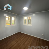 Casa Contenedor de Acero Prefabricada de 20 Pies, 1 Dormitorio, Clínica Móvil, Oficina con Baño, Ducha, Entrada, Construcción, Uso de Emergencia