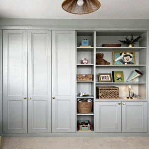 BALOM Customized Popular Eco-friendly Solid Wood <b>Wardrobe</b> for Kids Bedroom Furniture with Open Shelve Ardrobe - Product Image 5