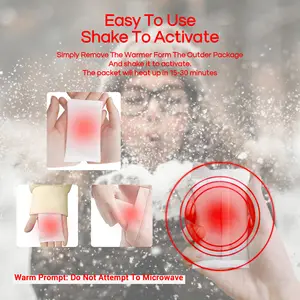 Safe Single Use Air Activated Heat Packs Natural Odorless Hand Warmer Heated Warmer For Hand