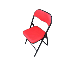 Ensemble de chaise pliante en acier portable capacité de 330lbs noir Design moderne rembourré pour jardin chambre réception commerciale extérieure - Product Image 3