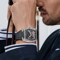Reloj Bonest Gatti First Real Tourbillon con Caja Transparente, Relojes Automáticos de Lujo de Alta Gama BG7001