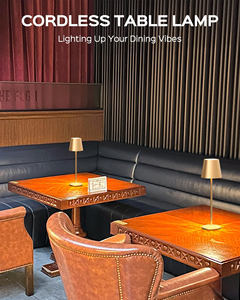 Lampes de table tactiles d'extérieur, lampe de bureau moderne pour chambre à coucher, lampe de table sans fil rechargeable pour bar et restaurant avec port de charge USB - Product Image 5