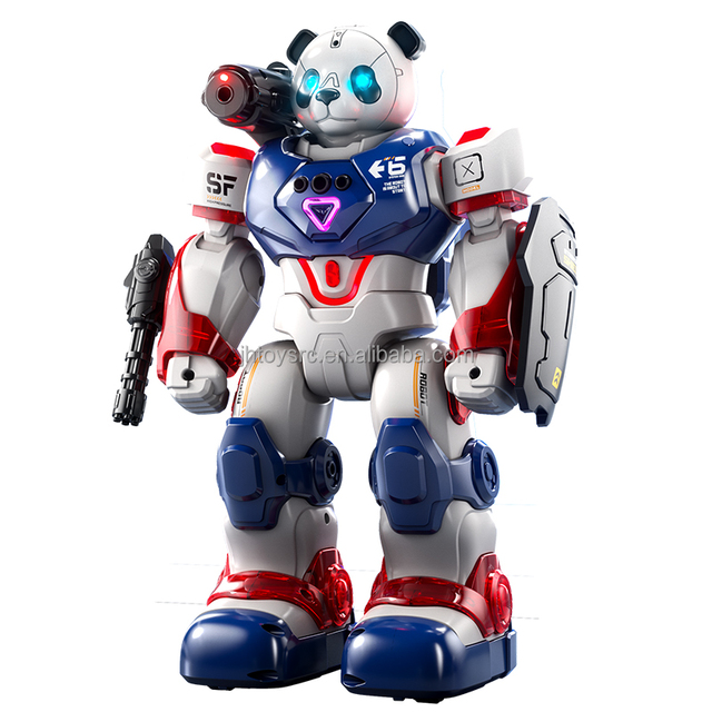 Educational Smart Programming Robot With Atomizing Mist Spray Story Alphabet Song Recording Playback Mode RC Mecha Warrior Robot