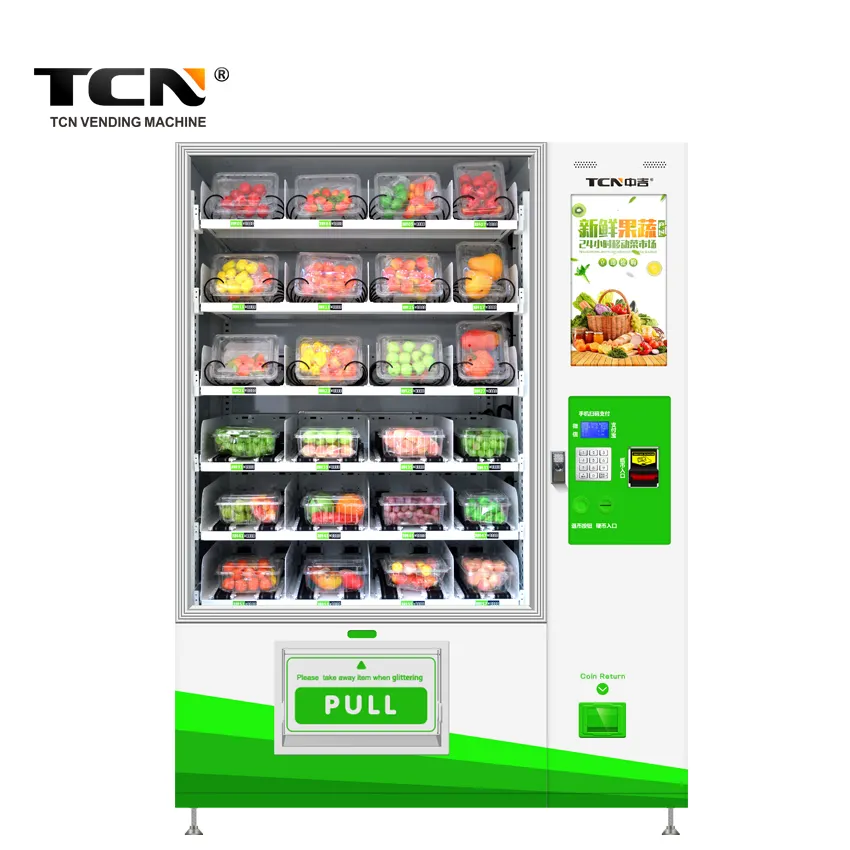 TCN cake Fruit and Salad Automatic Vending Machine with lift system aqua fresh vending machine egg veg vending machine