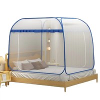 Tente d'été sans installation avec fermeture à glissière, moustiquaire amovible monobloc pour l'extérieur, lit plié.