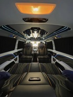 Kit intérieur VIP Mercedes V-Class Vito W447, plafond à fibres optiques Starlight, siège capitaine électrique à lit plat, éclairage d'ambiance OEM