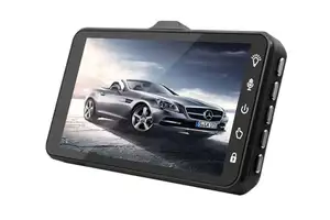 Groothoek Full Hd 4 Inch Ips Touchscreen Voor En Achter 1080P Dual Lens Dash Cam Auto Video dashcam Auto Black Box