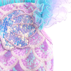 Vestido de Cosplay de Princesa Sereia para Meninas, Fantasia de Natal de TV e Cinema, Vestido de Poliéster para Crianças, Tamanho Personalizado - Product Image 5