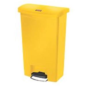 Cestino per rifiuti con pedale frontale giallo 50 L in plastica - Product Image 1