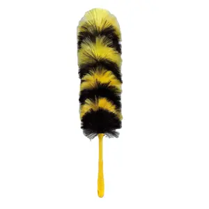 76CM Microfiber Duster 120g Feather Duster Flexible with Plastic Rubber Handle for Household Cleaning