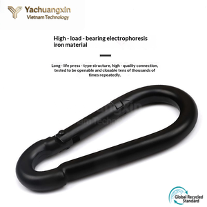 Mousqueton à ressort en acier au carbone galvanisé de haute qualité 70 mm pour l'industrie générale, l'escalade et l'alpinisme - Product Image 3