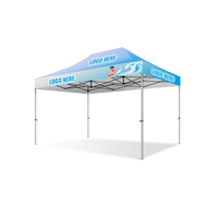 Tente pliante robuste avec cadre en aluminium, imperméable, 10x15 pieds, logo personnalisé, installation facile, pour l'extérieur, avec sacs