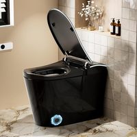 Toilette intelligente de luxe 70 cm, grande taille, ouverture automatique du couvercle, siège chauffant, toilettes intelligentes avec sécheur d'air et lumière nocturne LED pour la maison