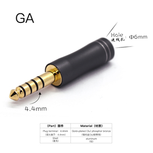Jack Earphone GA Berlapis Emas 4.4mm 3.5mm 2.5mm Baru <span class=keywords><strong>Output</strong></span> AC Logo Dapat Disesuaikan - Product Image 3