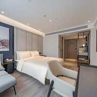Solution unique, mobilier de chambre d'hôtel moderne en bois de luxe cinq étoiles, design personnalisé, pour les projets d'appartements et de villas