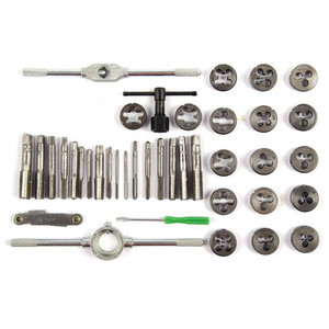 Jeu de 40 matrices de taraudage en acier allié Filetage M3-M12 Tarauds métriques Clé à tarauder Kit de bricolage Clé à tarauder Outils à main - Product Image 2