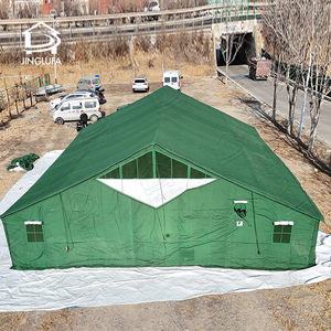 重型绿色帆布帐篷防水耐用BC帐篷，大空间供政府使用 - Product Image 6