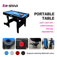 Table de billard pliable en MDF de 1,80 m avec rails en PVC et coussinets en caoutchouc, ensemble de jeu de sport d'intérieur, support pour queues, craie, brosse et tapis rouge – Offre Spéciale
