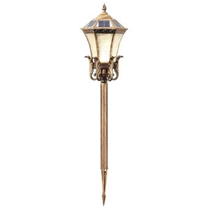 Lampe solaire de jardin en aluminium à LED 2700K blanc chaud, IP65 résistante à l'eau, avec abat-jour en verre et détecteur de mouvement, angle de faisceau 270° - Product Image 1
