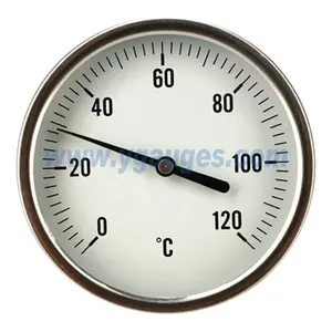 Hot water bimetal pipe thermometer